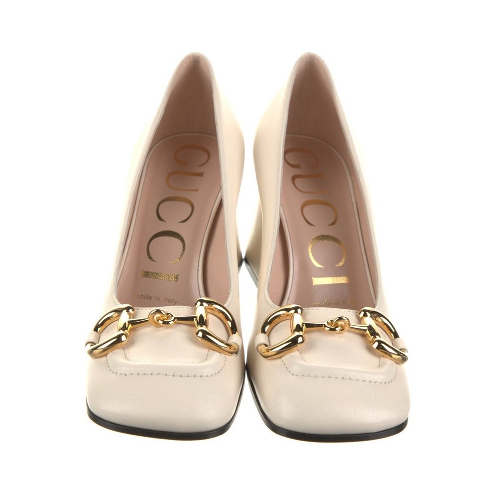 Gucci Cream Horsebit Ballet Pump Flats Women's Heels Size 6 - Picture 1 of 16